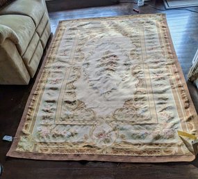Carpet #58 - Vintage Wool Aubusson Stitched Rug/Tapesty