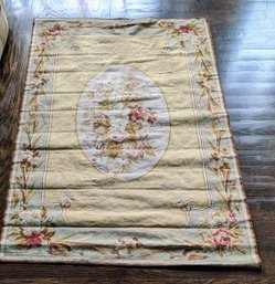 Carpet #64 - Vintage Hand Knotted Wool Needle Point Rug/Tapestry
