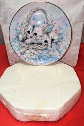 1990's  Danbury Mint, Wedgwood, The Joy Of Kittens Cat Collector Plate By Kayomi - 'Basket Buddies'