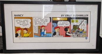 Ernie Bushmiller 'Nancy' Limited Edition Lithograph #302/500 'The Perfect Gift'  With Signed COA