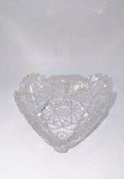 Cut Crystal Heart Dish