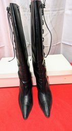 Vintage Manolo Blahnik Black Massinala Calf Boots - Size 6