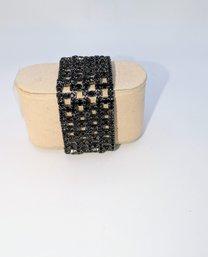 Black Stretch Rhinestone Bracelet