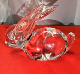 Murano Art Glass Long Ear Rabbit Signed By Licio Zanetii