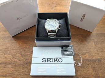 Seiko Chronograph Perpetual Calendar Watch Original Boxes