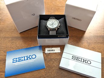 Seiko Solar X Prospex Chrono Mens Watch White Dial Original Boxes