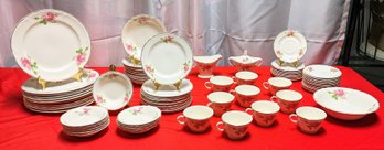 1920's Antique Edwin M. Knowles Semi Vitreous China - 84 Piece Set - Pristine Condition