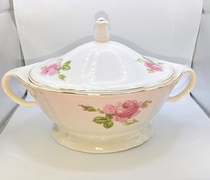 1920's Antique Edwin M. Knowles Semi Vitreous China - Lidded Vegetable Bowl - Pristine Condition