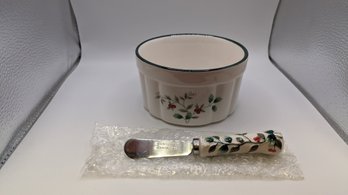 Pfaltzgraff Winterberry Dip Mix Set With Spreader