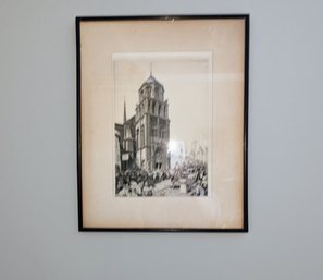 Antique 1933 Medieval Pageantry, By Kerr Eby And John Taylor Arms, Etching Pencil Signed