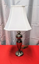 Brushed Chrome Lamp With Bell Shade - 2 Of 2