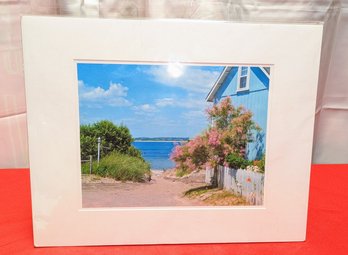 Matted Beach Scene Print