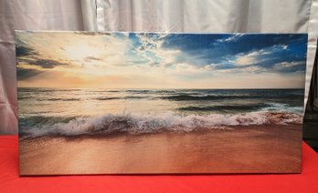 Beach Photograph Print On Stretched Canvas