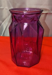 Amethyst Cust Glass Vase