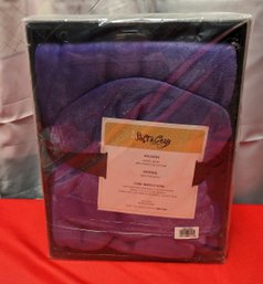 Soft & Cozy Company Purple Angel Wrap & Pom Pom Hoodie - New In Box