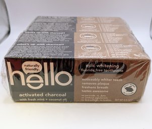 HELLO - Activated Charcoal Epic Whitening Toothpaste In Sealed Package- 4 Pack/4oz