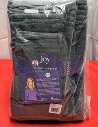 Joy Mangano Luxury 11 Piece Towel Set NIP - Gray