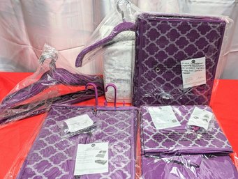 41 Piece Joy Mangano Purple Storage & Closet Set Brand New In Packages Never Used
