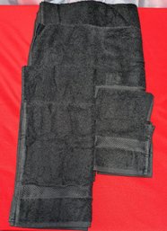 Set Of 6 Mainstays Black Towels