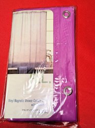 R.L. Vinyl Magnetic Magnetic Shower Curtain Liner - Light Purple