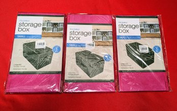 Set Of 3 Foldable & Collapsible Small Storage Boxes