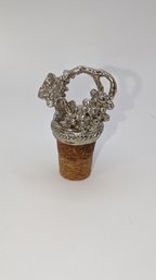 Vintage Silver Plate Bottle Cork Wine Stopper