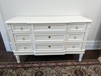 Vintage White Painted Wisteria 3 Drawer Dresser