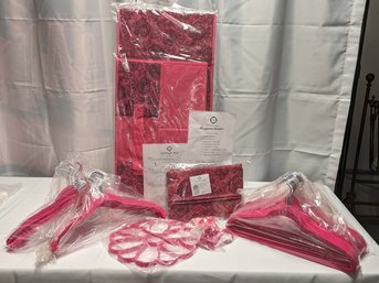 Joy Mangano Huggable Hanger Set - Pink - (62 Pieces In Total)