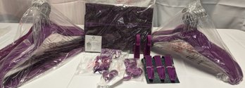 Joy Mangano Huggable Hanger Set - Purple - (59 Pieces In Total)