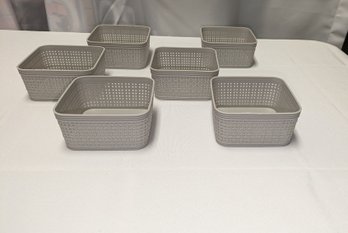 Set Of 6 Square Storage Baskets