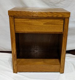 MCM Oak Finish Side Table 2 Of 2