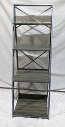 Origami Gray 4 Shelf Folding Shelving Unit