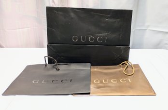 Set Of 3 Authentic Vintage Gucci Shopping Bags