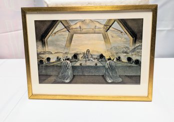 Vintage Salvador Dali Sacrament Of The Last Supper Framed Art Print