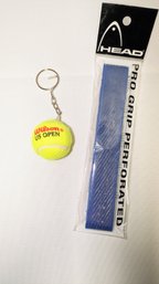 Wilson Tennis Ball Key Chain And New In Package Head Perforated Pro Grip