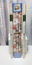 Holly Hobbie & Precious Moments Wrapping Paper Lot - Total 5 Rolls