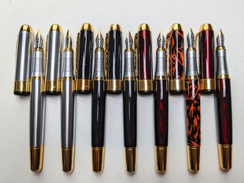 7 Jinhao Model 250 Fountain Pens 18k 22k Gold Plated