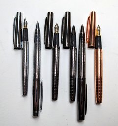 3 Pairs Of Fountain And Ballpoint Pens With Genius Iridium Nibs