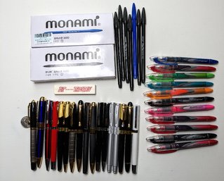 Over 50 Ballpoint And Felt Tip Pens Monami Papermate
