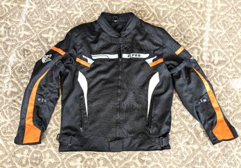 Alpha Cycle Gear Mesh Cordura Motorcycle Jacket  Orange Trim Sz 2XL