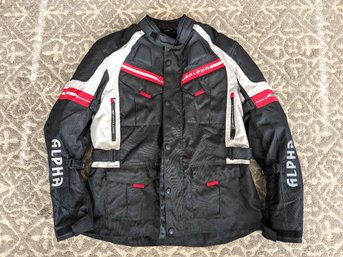 Alpha Cycle Gear Tahoe J106 Adv Motorcycle Jacket Red & Gray Trim Sz XL