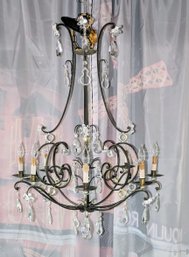 Curry & Company Mayfair Iron & Crystal 8 Light Chandelier