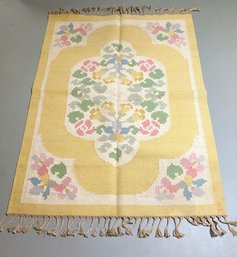 Carpet #-3 Capel Handcrafted Collection Flat Woven Wool Carpet  - Floral Design