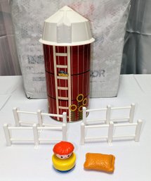 Vintage Fisher Price Little People Silo & Accessories