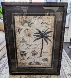 Large Framed 'Palms II' Print By Claudette Beauvis