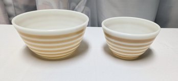 2 Vintage Pyrex Nesting Bowls In The Sedona Stripe Pattern
