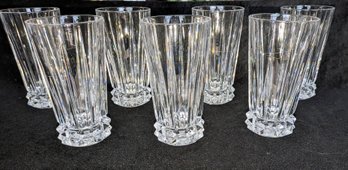 Set Of 8 MCM Rosenthal Classic Crystal Highball Glasses