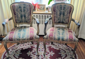 Pair Of Vintage French Style Arm Chairs