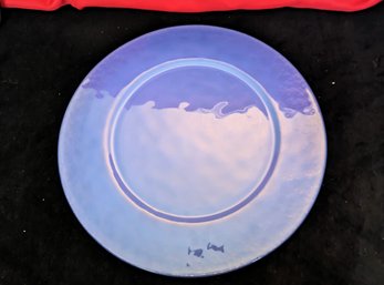 Murano Yalos Casa Italy Art Glass Opalescent Plate Charger