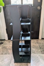 Very Dark Brown Rotating Bookcase - 1 Of 2